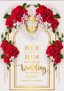 祝贺婚礼结婚邀请卡素材