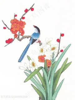 花鸟树枝时尚高清装饰画 花鸟树枝时尚高清装饰画