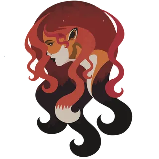 女生卡通长发logo