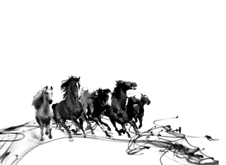 中国风水墨骏马