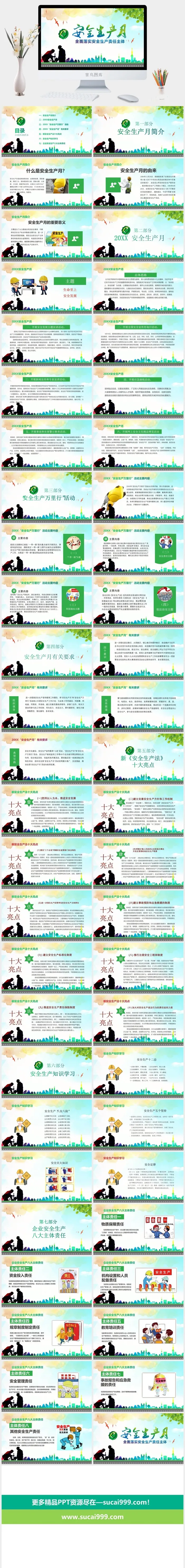 含内容安全生产月学习教育宣传培训模板