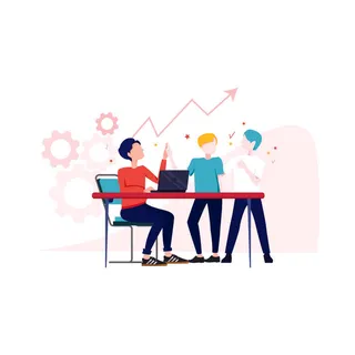 扁平化人物场景办公互联网等距ai矢量设计网页海报UI素材插画