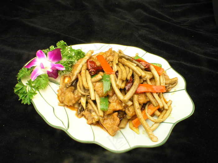 2458茶树菇牛爽肉