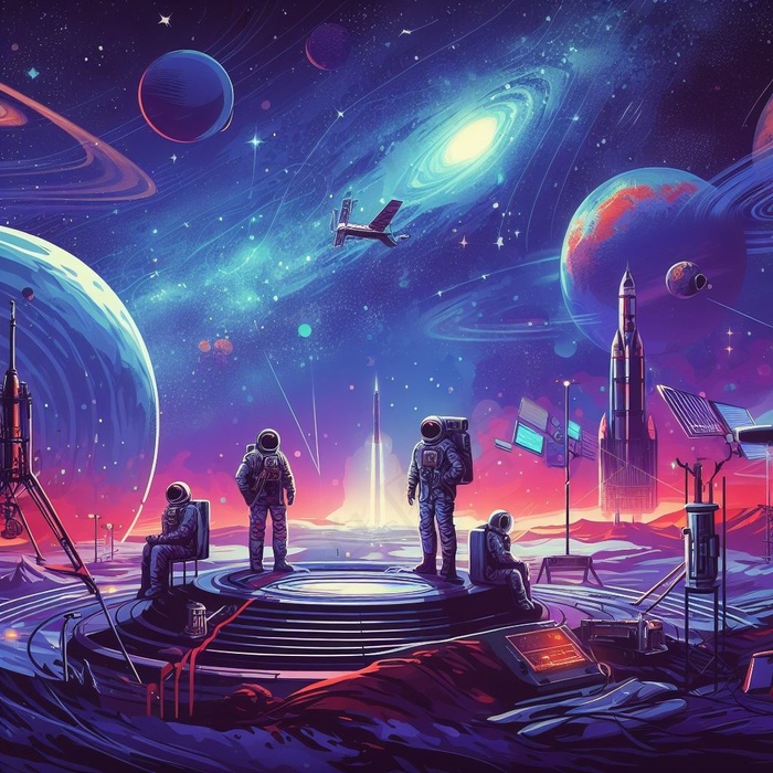 宇宙旅行插画