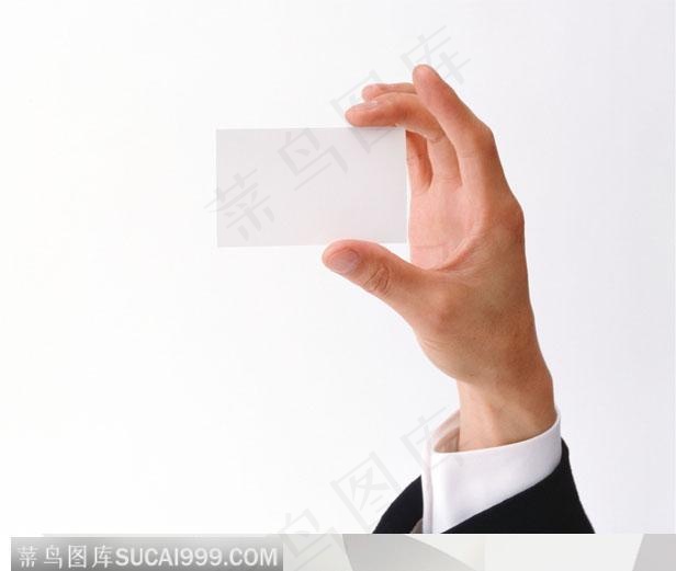 商务手拿名片展示高清图片