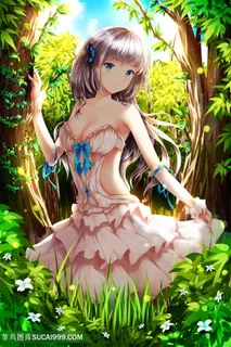 日本草地上玩耍的可爱性感女生动漫图片 日本草地上玩耍的可爱性感女生动漫图片