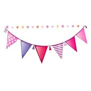 彩旗气球装饰彩色免抠