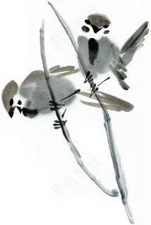 国画鸟中国画jpg素材 国画鸟中国画jpg素材