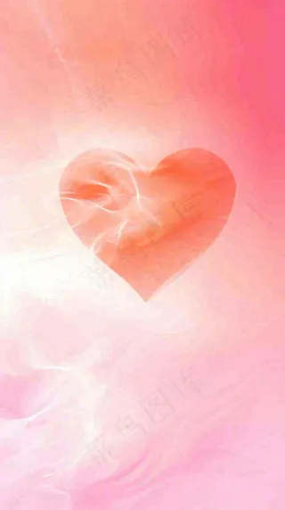 粉色爱心浪漫，情人节简约爱情唯美渐变