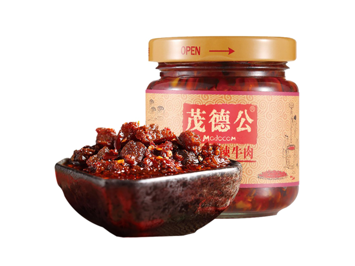 茂德公香辣牛肉酱超市商品白底图免抠实物摄影png格式图片透明底