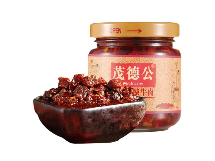 茂德公香辣牛肉酱超市商品白底图免抠实物摄影png格式图片透明底