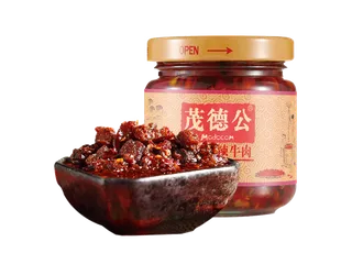 茂德公香辣牛肉酱超市商品白底图免抠实物摄影png格式图片透明底