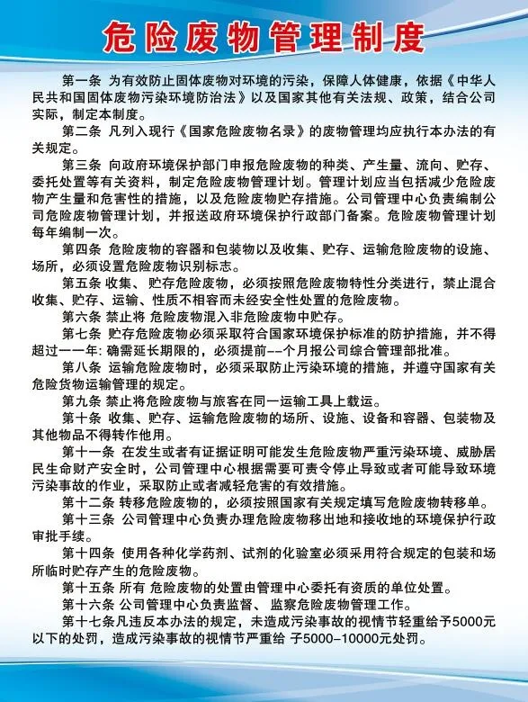 危险废物管理制度psd模版下载