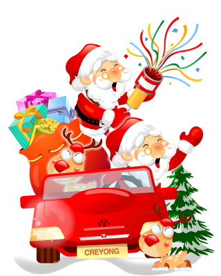 圣诞节元素高清PNG免抠图片圣诞老人