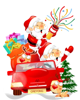 圣诞节元素高清PNG免抠图片圣诞老人