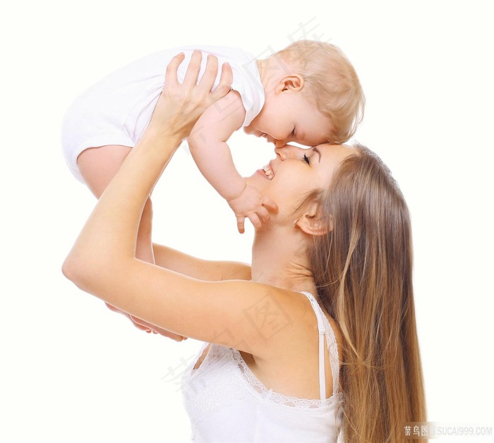 快乐的母子图片
