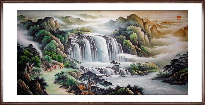 水墨山水画背景