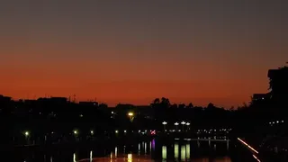 风景图片 湖边晚霞