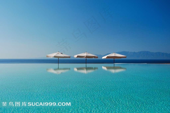 无遮挡室外海景游泳池