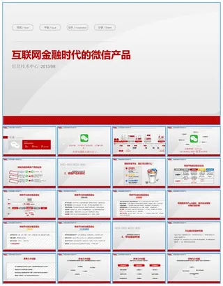 互联网金融时代的微信产品运营报告ppt模板