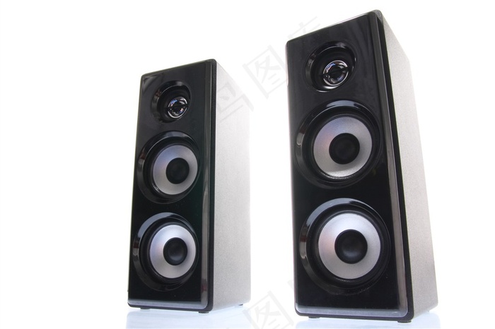 立式喇叭音箱近景特写摄影高清图片