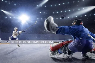 打曲棍球的运动员大图