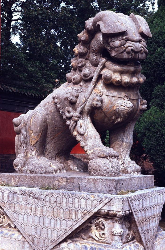 石雕狮子风光图片