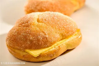 面包奶油夹心摄影图