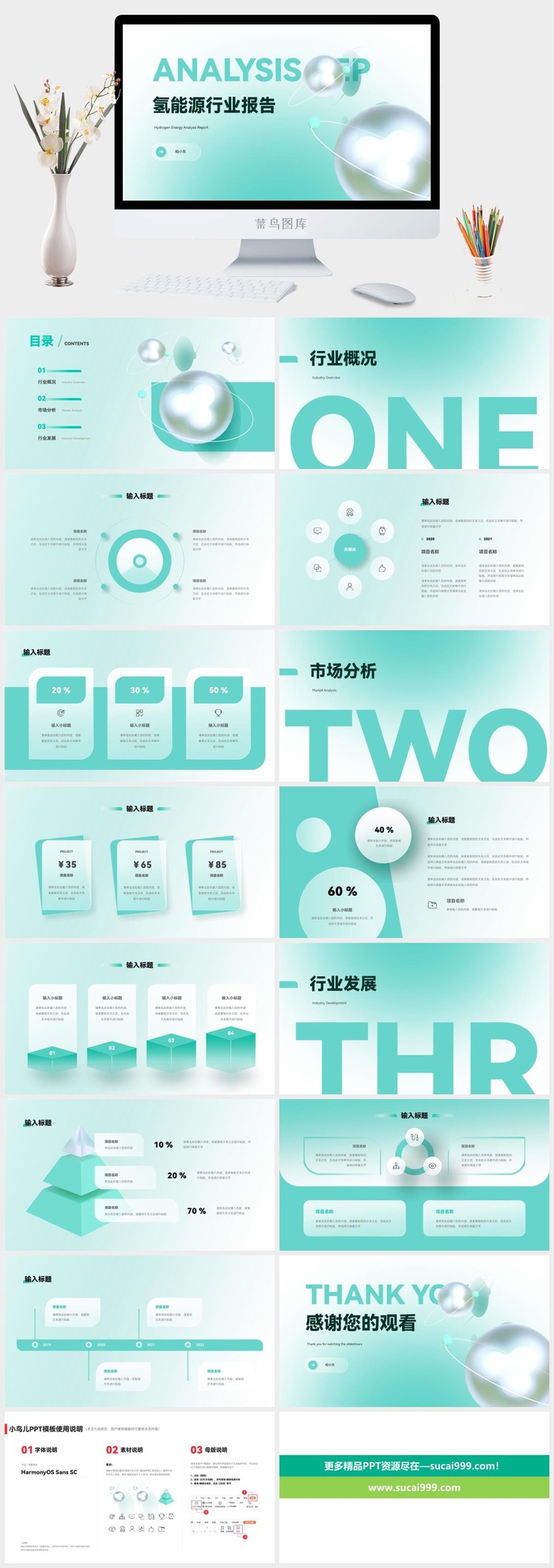 氢能源行业分析报告PPT模板