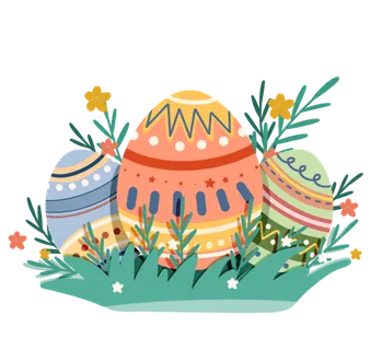 复活节装饰元素插画可爱清新风格贴纸(37)