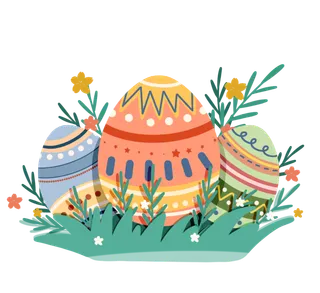 复活节装饰元素插画可爱清新风格贴纸(37)