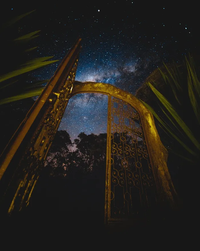 黑色星空摄影素材