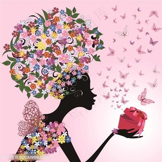 吉祥仙子礼盒艺术插画