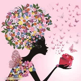 吉祥仙子礼盒艺术插画