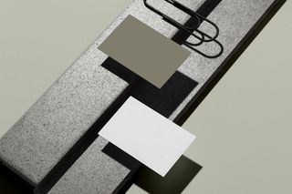 石块背景正反面高档轻奢名片样机