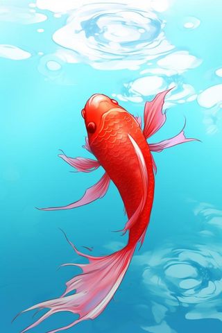 简约鲤鱼跃龙门