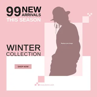 广告销售粉色横幅素材