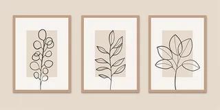 植物装饰画粉色清晰简约北欧时尚