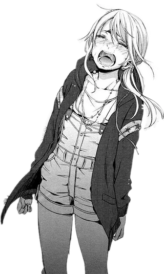 哭泣女孩素材素描