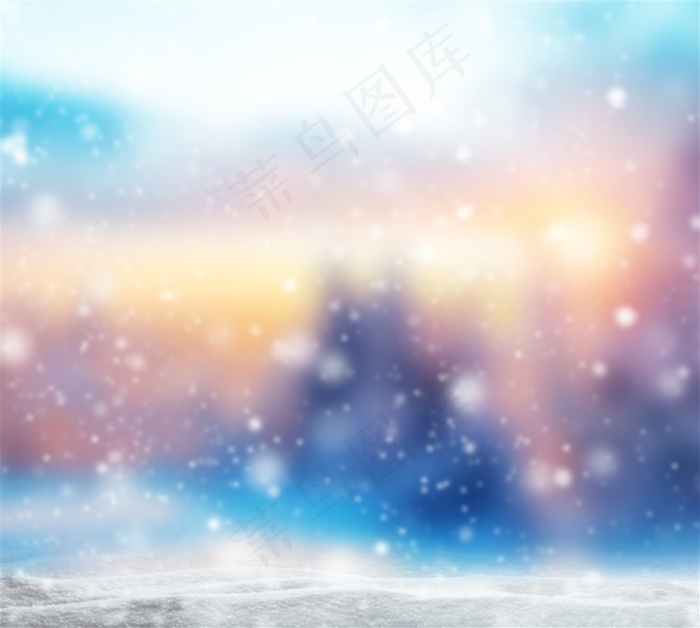 冬季梦幻雪花背景大图