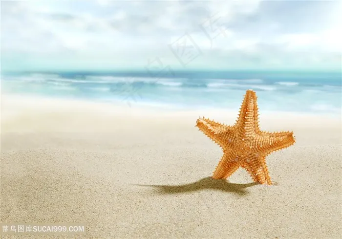 清凉一夏海滩景色高清图片