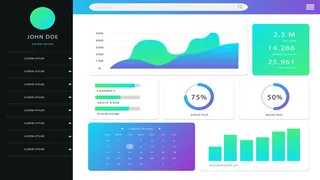 可视化大数据科技网页后台管理图表软件AI界面PSD模版素材源文件