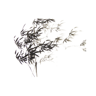 竹子水墨画中国风国画墨水书法竹子画