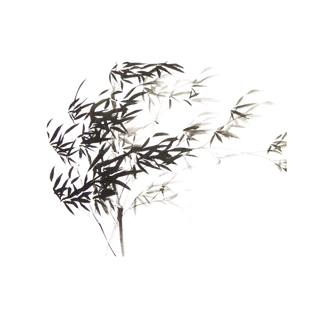 竹子水墨画中国风国画墨水书法竹子画