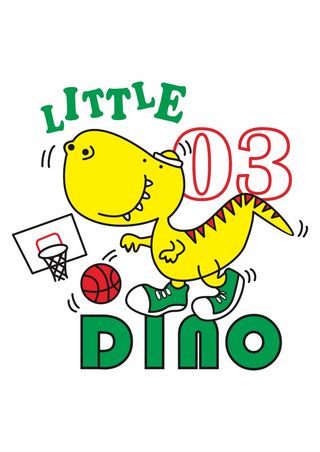 黄色恐龙 篮球 数字03