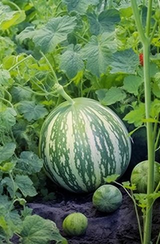 西瓜地藤蔓背景