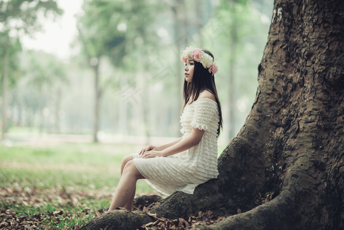 清新唯美可爱的女孩摄影图片 