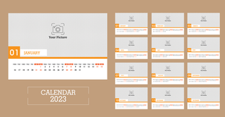 2023日历 2023年挂历 兔年日历 