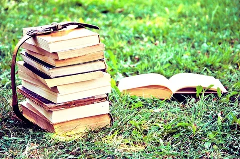 草地上的图书