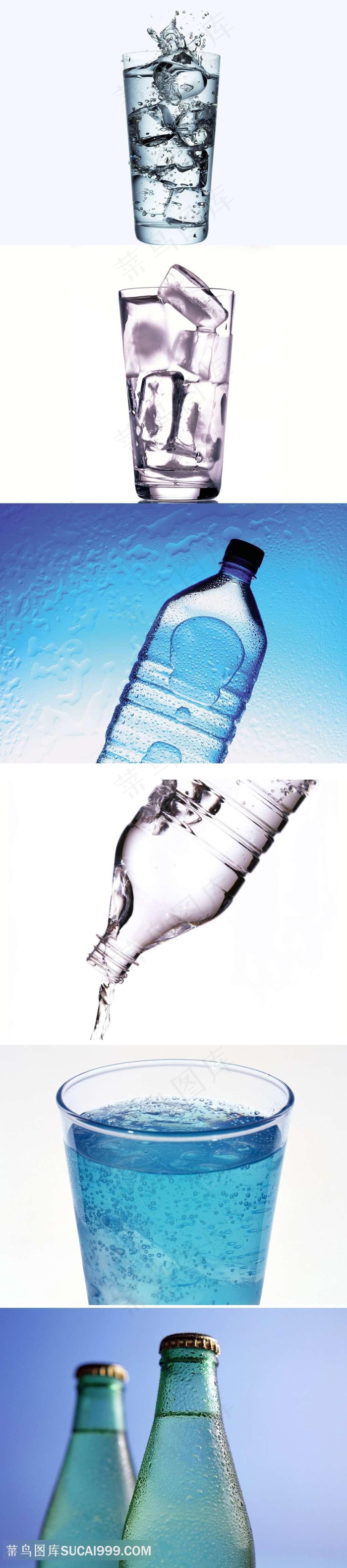 玻璃水杯矿泉水摄影素材
